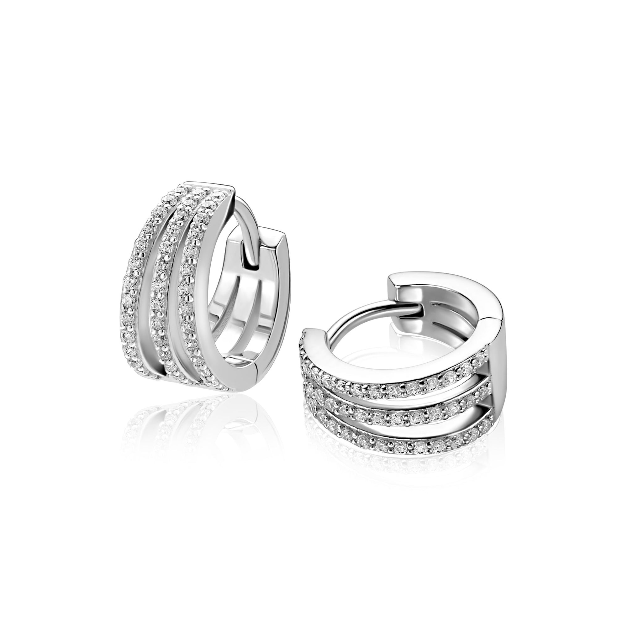 ZINZI zilveren multi-look oorringen met luxe scharniersluiting 6mm breed 13mm ZIO2727 - PansiteNederland.nl