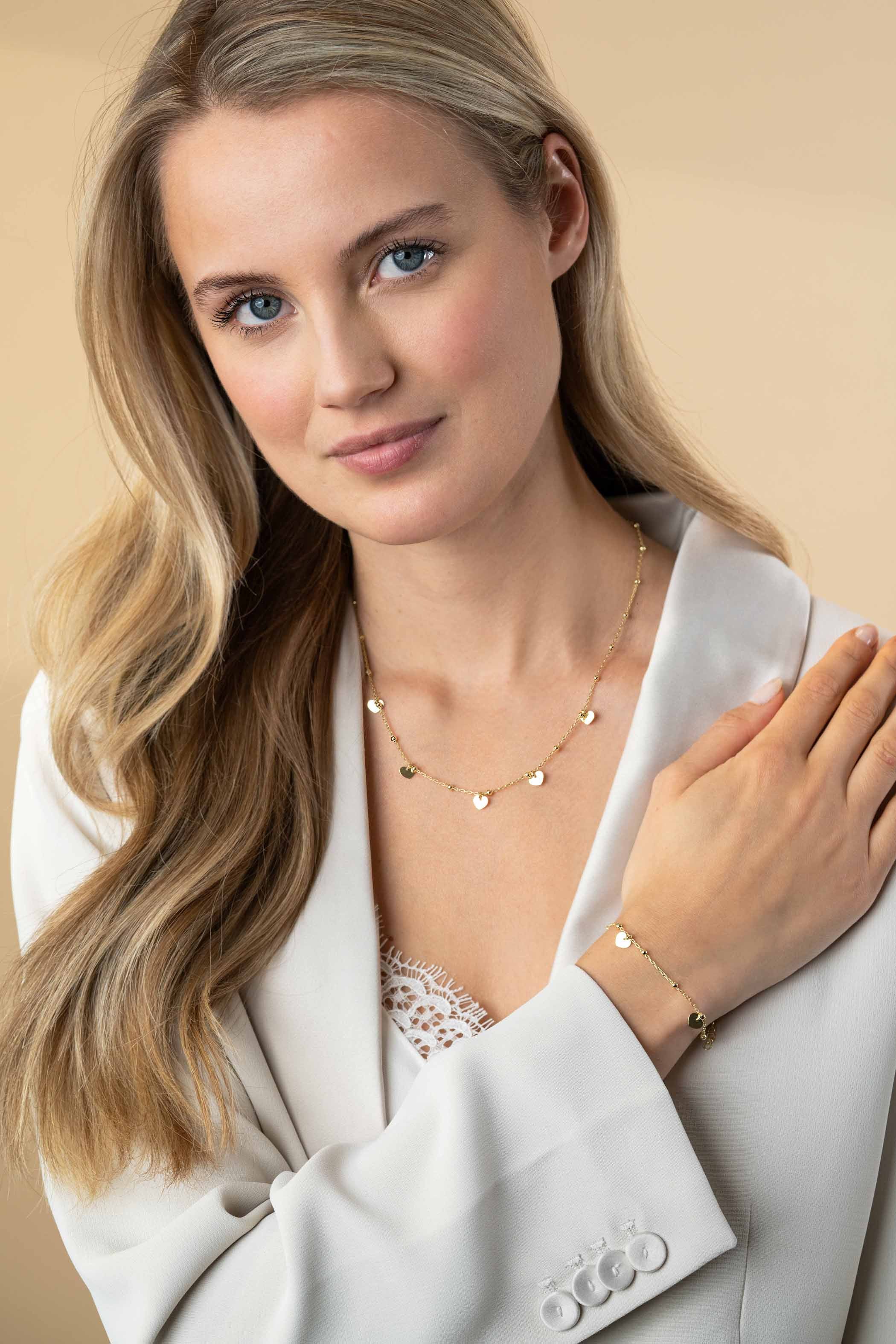 ZINZI Verguld Zilveren Armband 17 - 20 cm - ZIA2531G