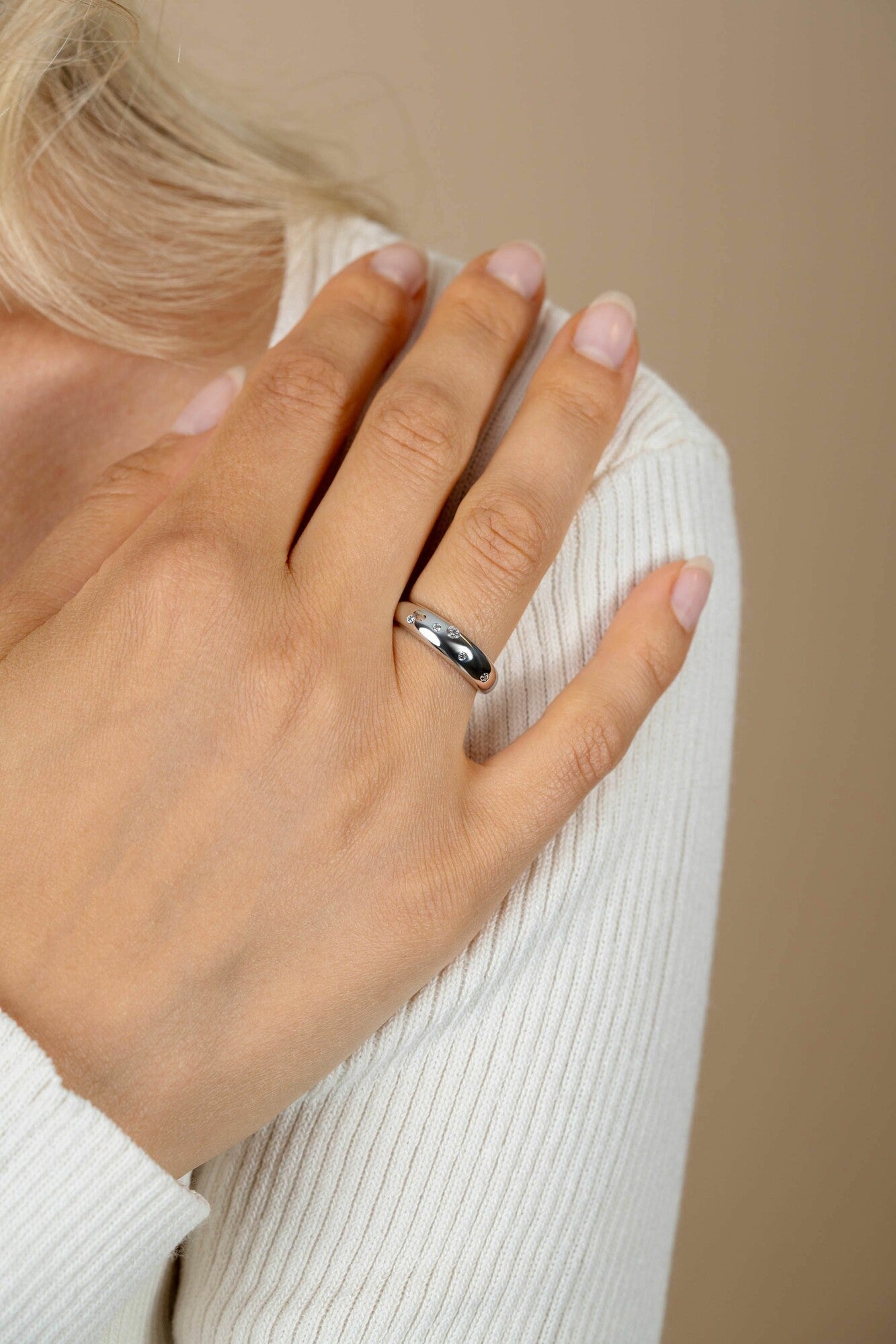 ZINZI Zilveren Ring met Witte Zirkonia - ZIR2655