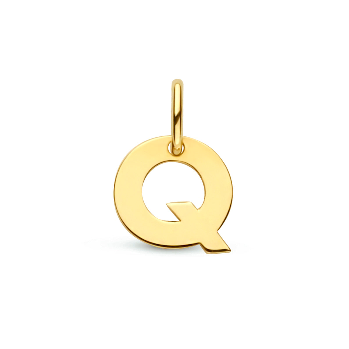 Hanger letter Q 9K geelgoud #Letter_Q