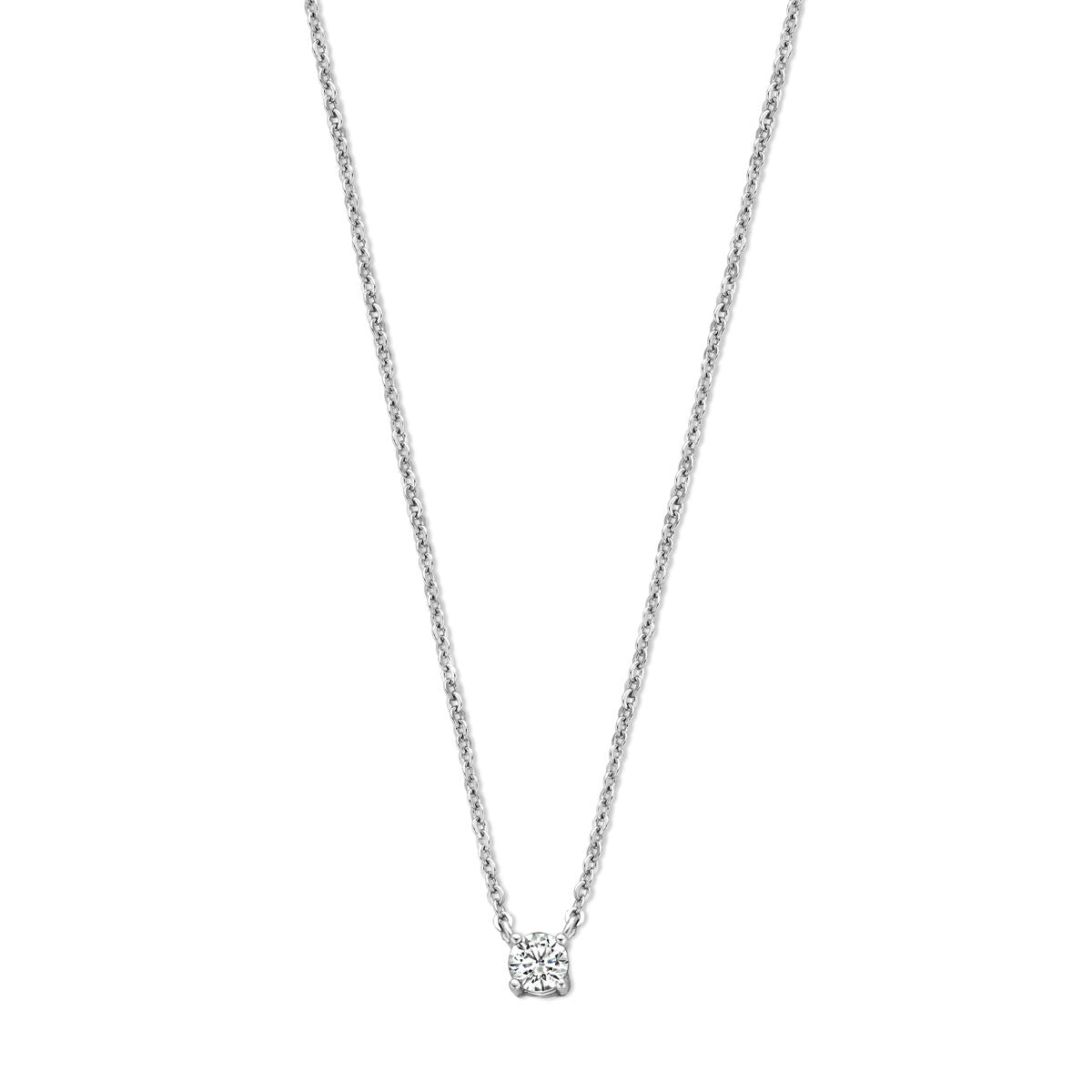 Fantasy Collection Collier zirkonia 41,5 + 3 cm zilver