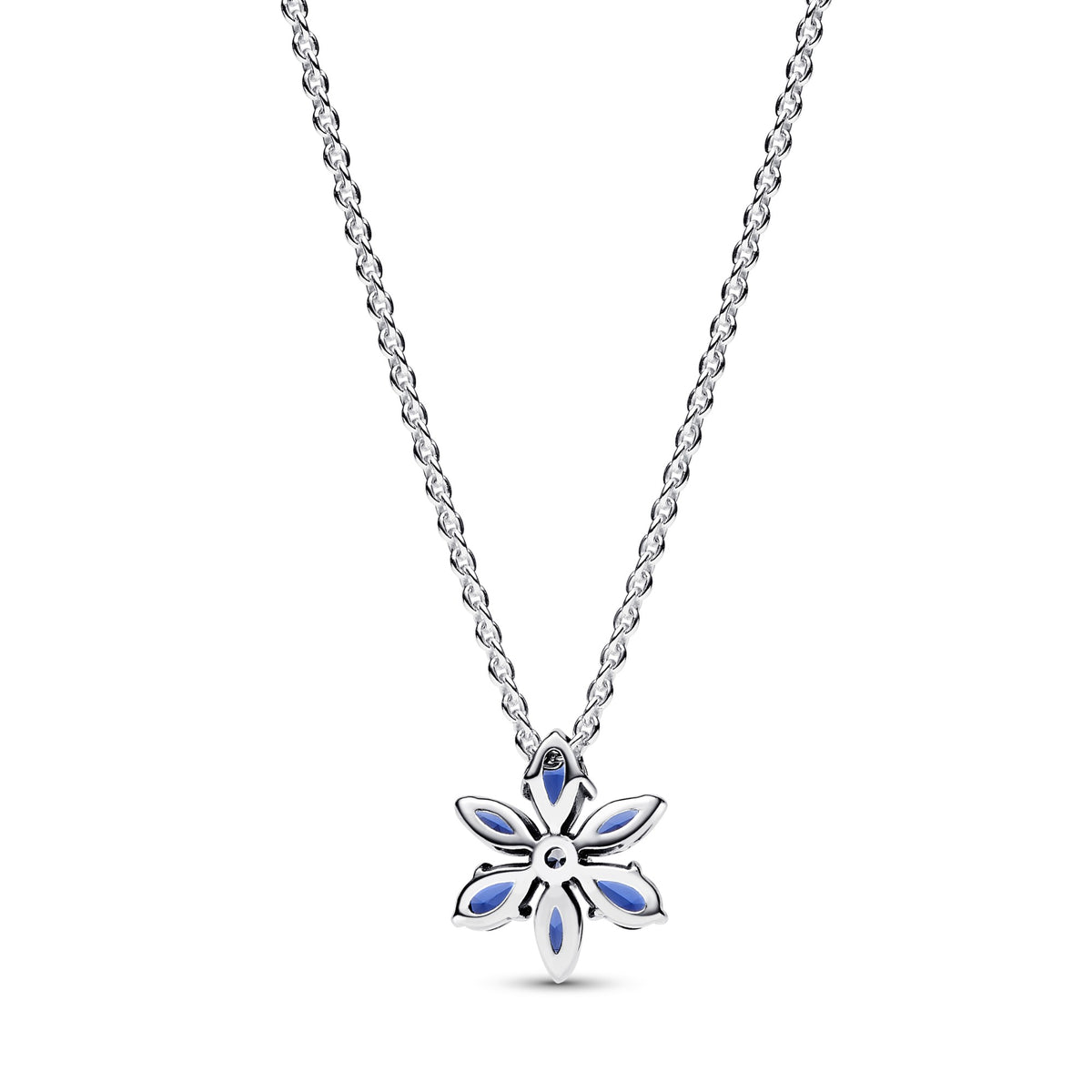 Pandora Sprankelende Blauwe Herbarium Cluster Ketting met Hanger zilver 392387C02