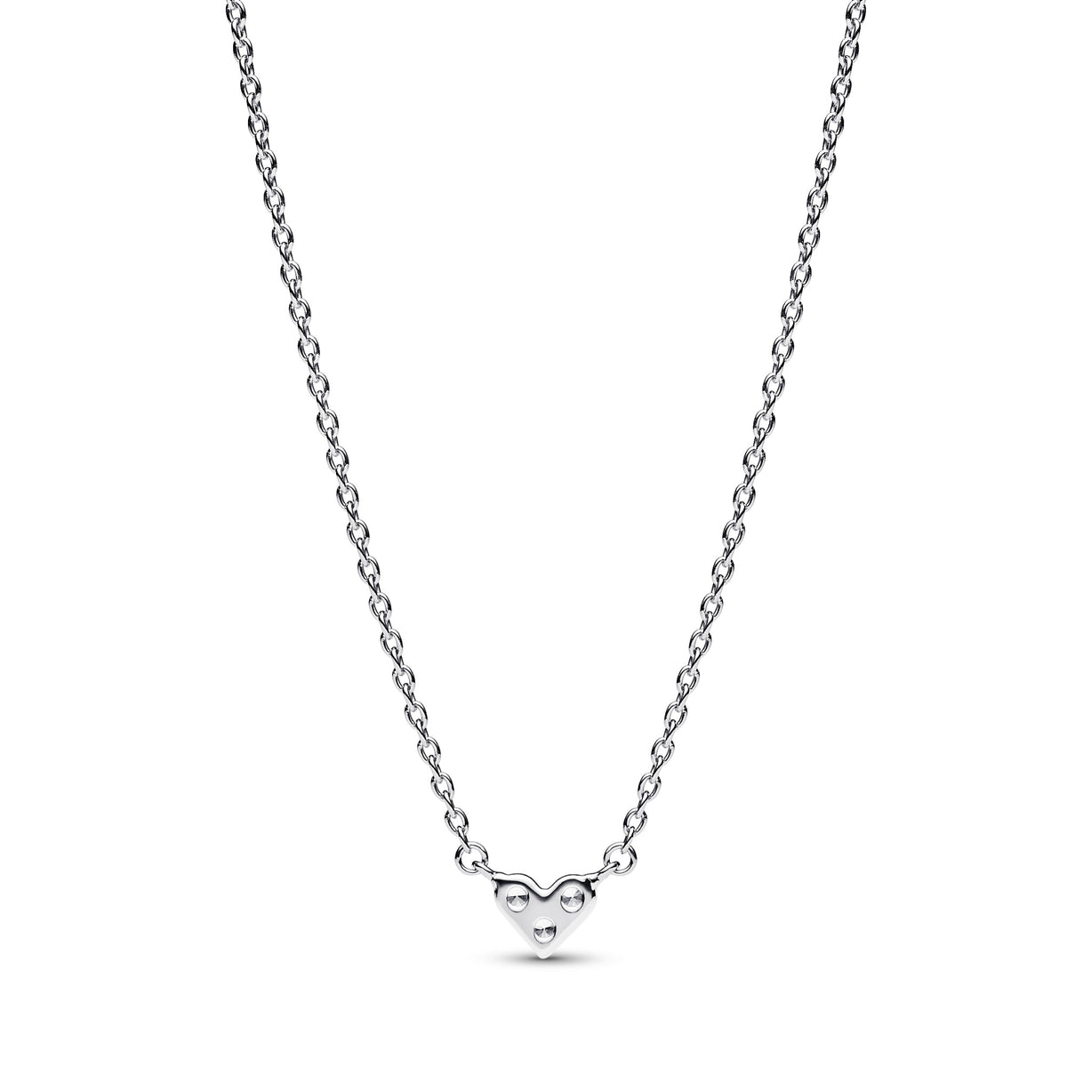 Pandora Drie Stenen Hart Halsketting zilver 393014C01