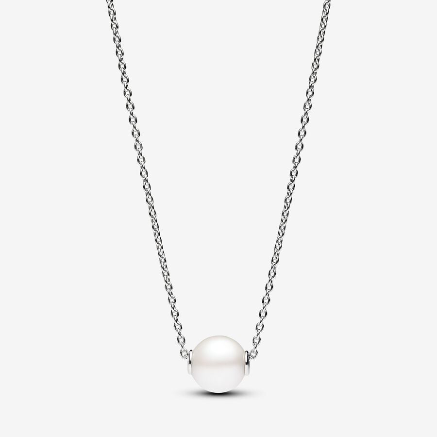 Pandora Collier met Behandelde Gecultiveerde Zoetwaterparel zilver - 393167C01
