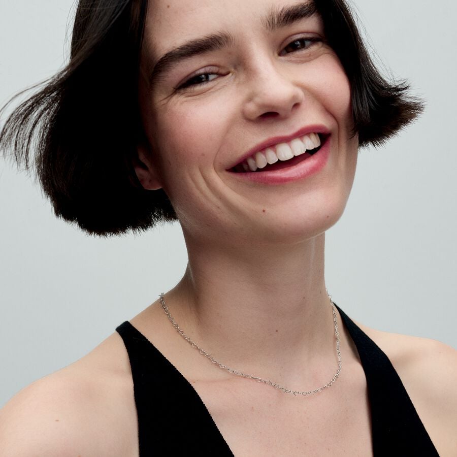 Pandora Zilveren Ketting met Hart Hanger Zilveren Ketting | 45 cm - 393334C00 - PansiteNederland.nl