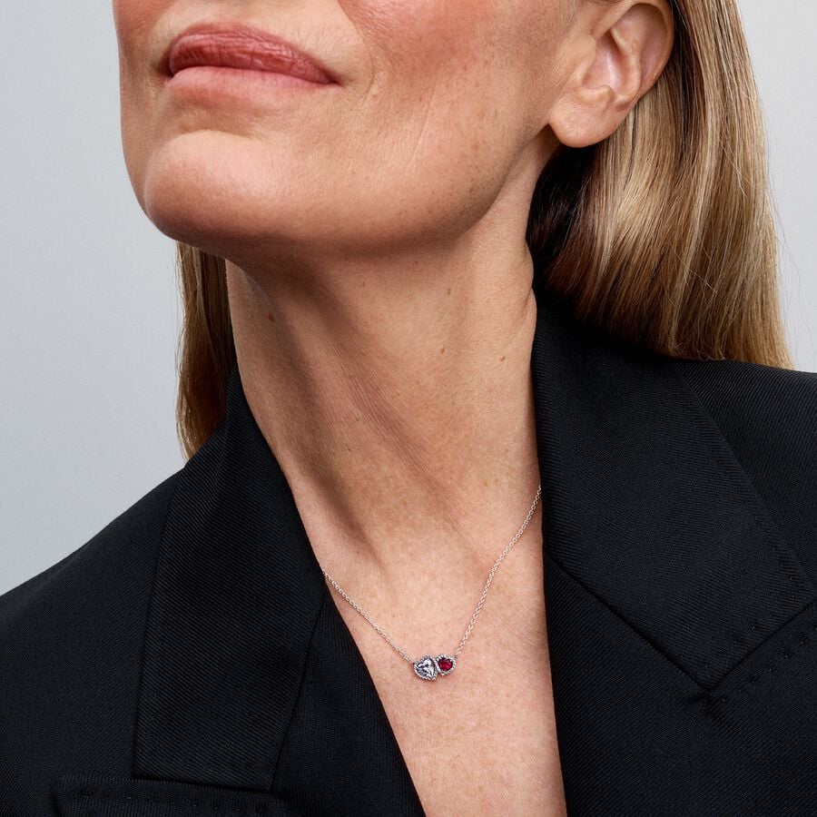 Pandora Halo Harten Ketting met Hanger 393632C01 - PansiteNederland.nl