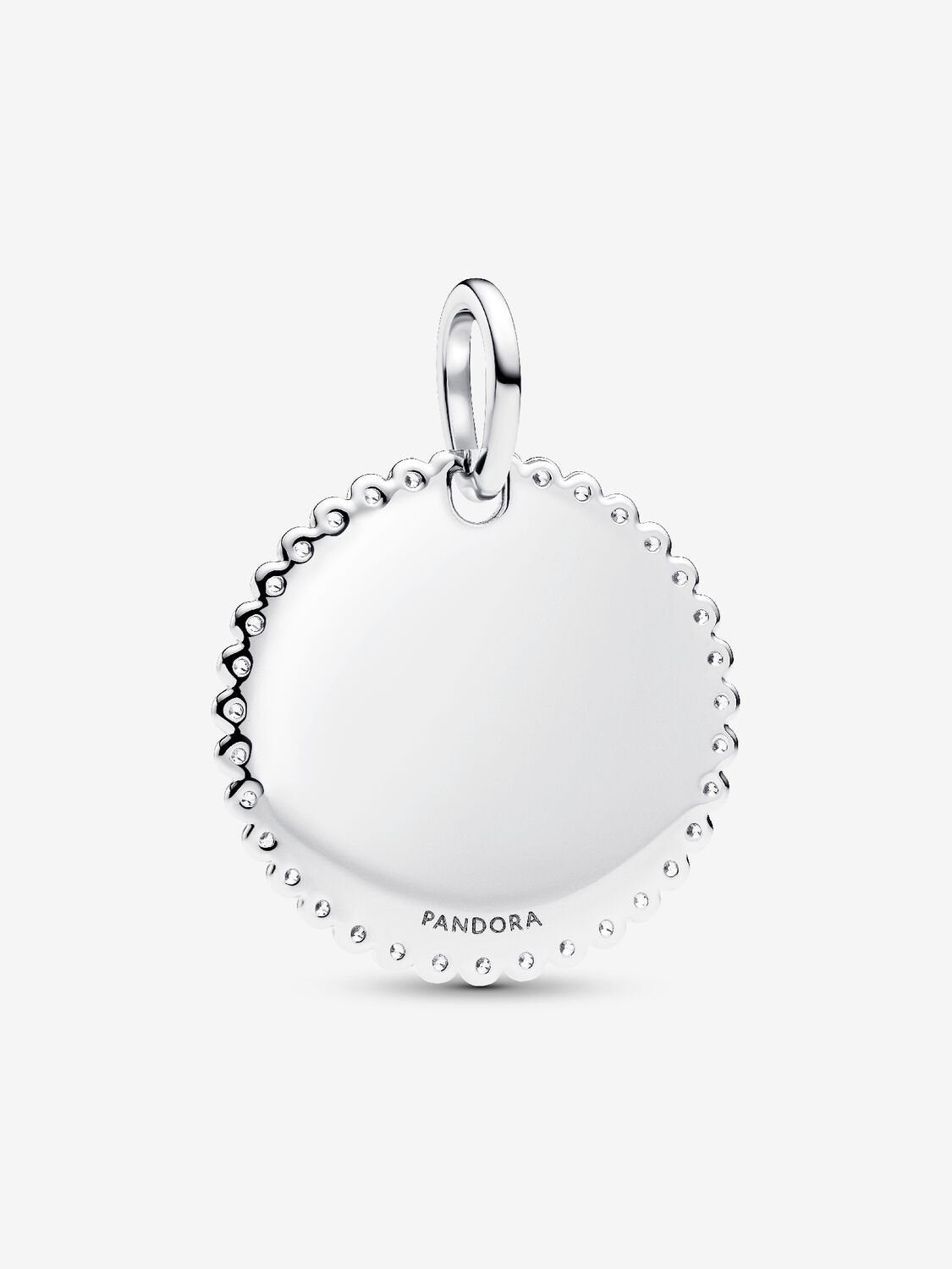 Pandora Hanger graveerbaar rond plaatje 394007C01