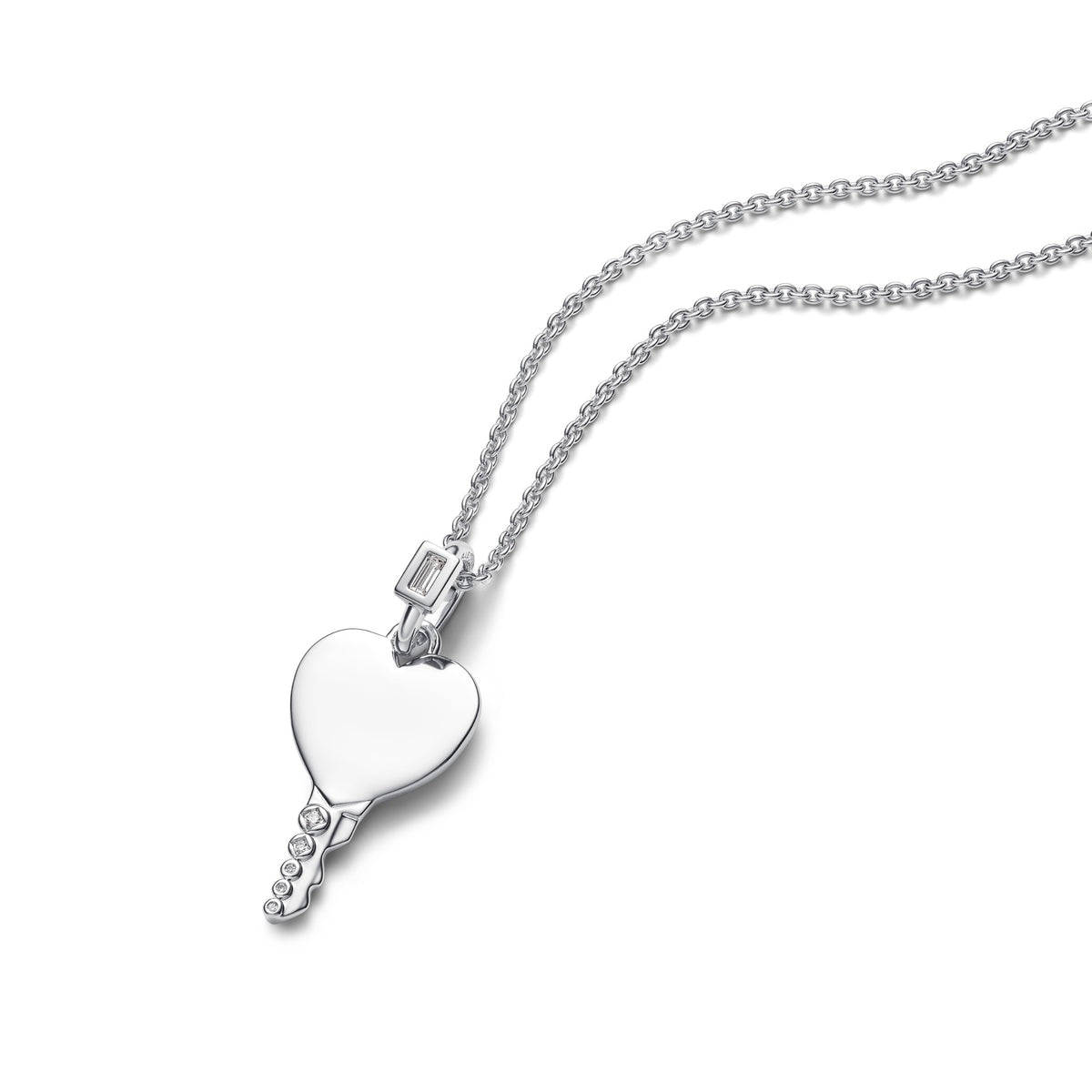 Pandora Graveerbare Hart Sleutelvormige Hanger zilver 394353C01