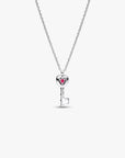 Pandora Verhoogd Hart Sleutel Halsketting 394392C01 – Zilver met Zirkonia