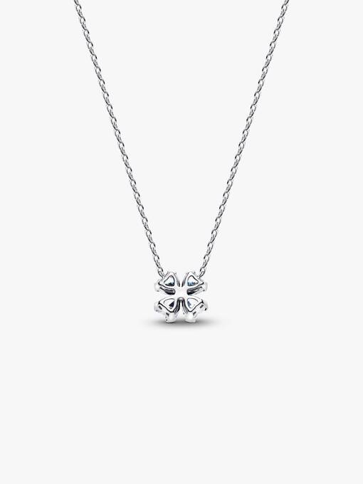 Pandora Sprankelend Klavertjevier Ketting met Hanger zilver - 394502C01