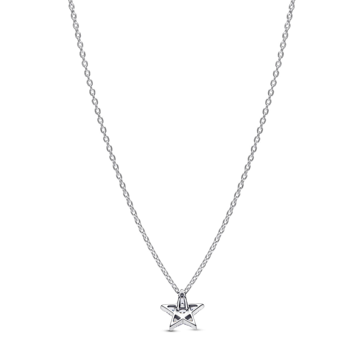 Pandora Sprankelende Stella Opengewerkte Ketting met Hanger zilver
