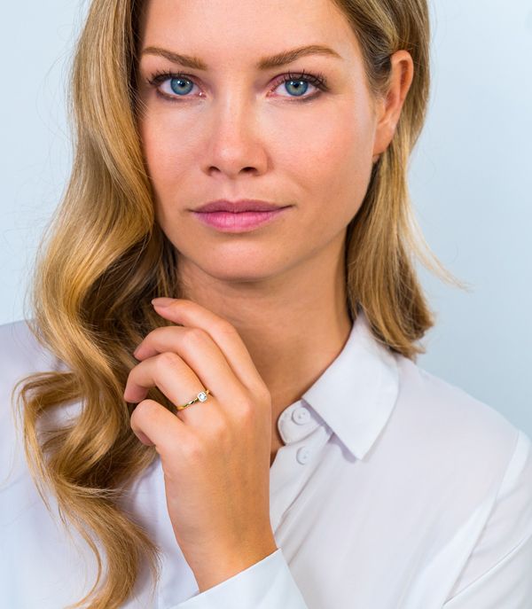 ZINZI 14K Gouden Ring met Witte Zirkonia ZGR150