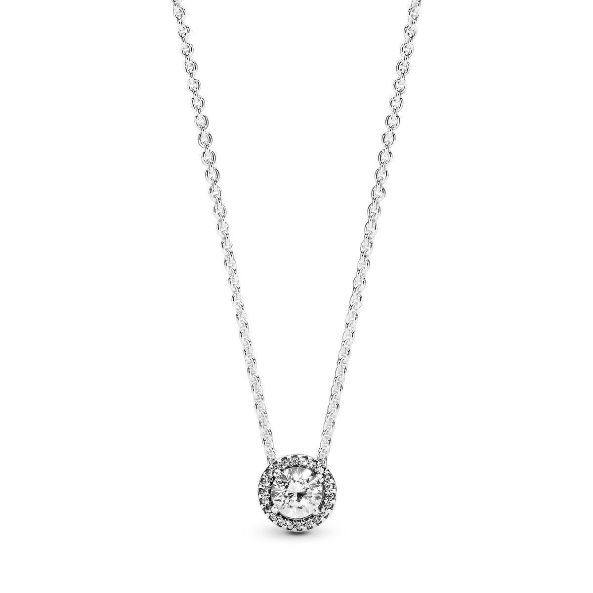 Pandora Ronde Sprankelende Stralenkrans Ketting zilver