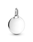 Pandora Graveerbaar Rond Plaatje Hanger 398610C00 - PansiteNederland.nl