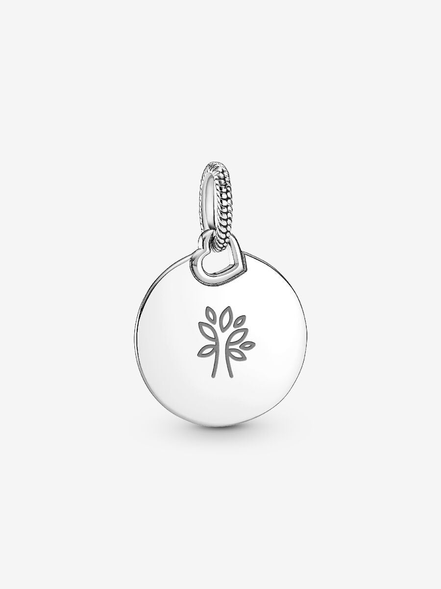 Pandora Graveerbaar Rond Plaatje Hanger 398610C00 - PansiteNederland.nl