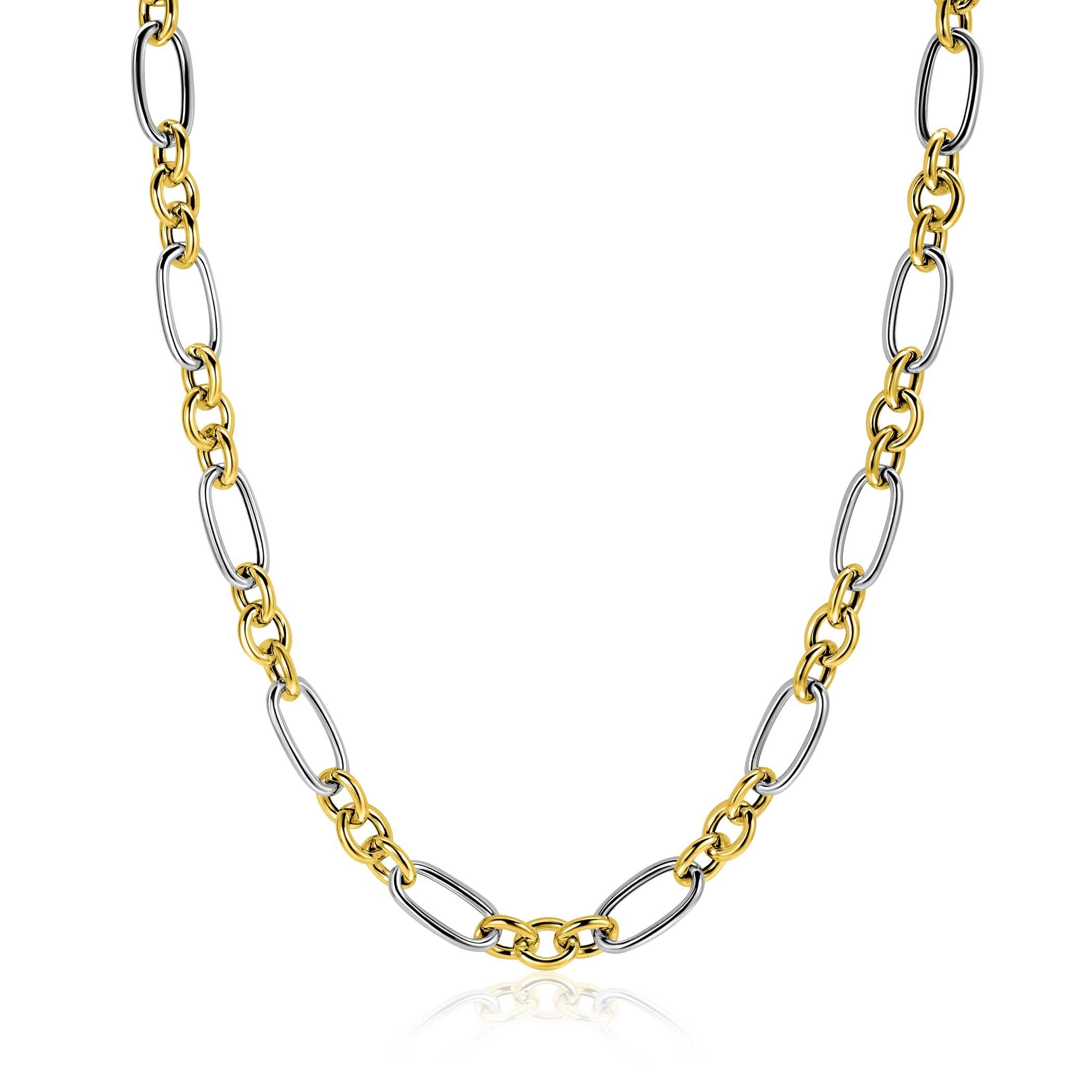 ZINZI Verguld Zilveren Ketting 45cm - ZIC2667