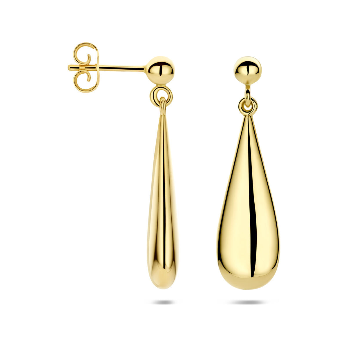 Oorhangers druppel 14K geelgoud 33 mm