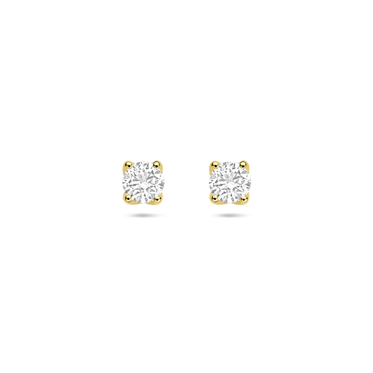 Fantasy Collection Oorbellen lab grown diamant 1.0ct (2x 0.50ct) h si 5,5 mm 14K geelgoud