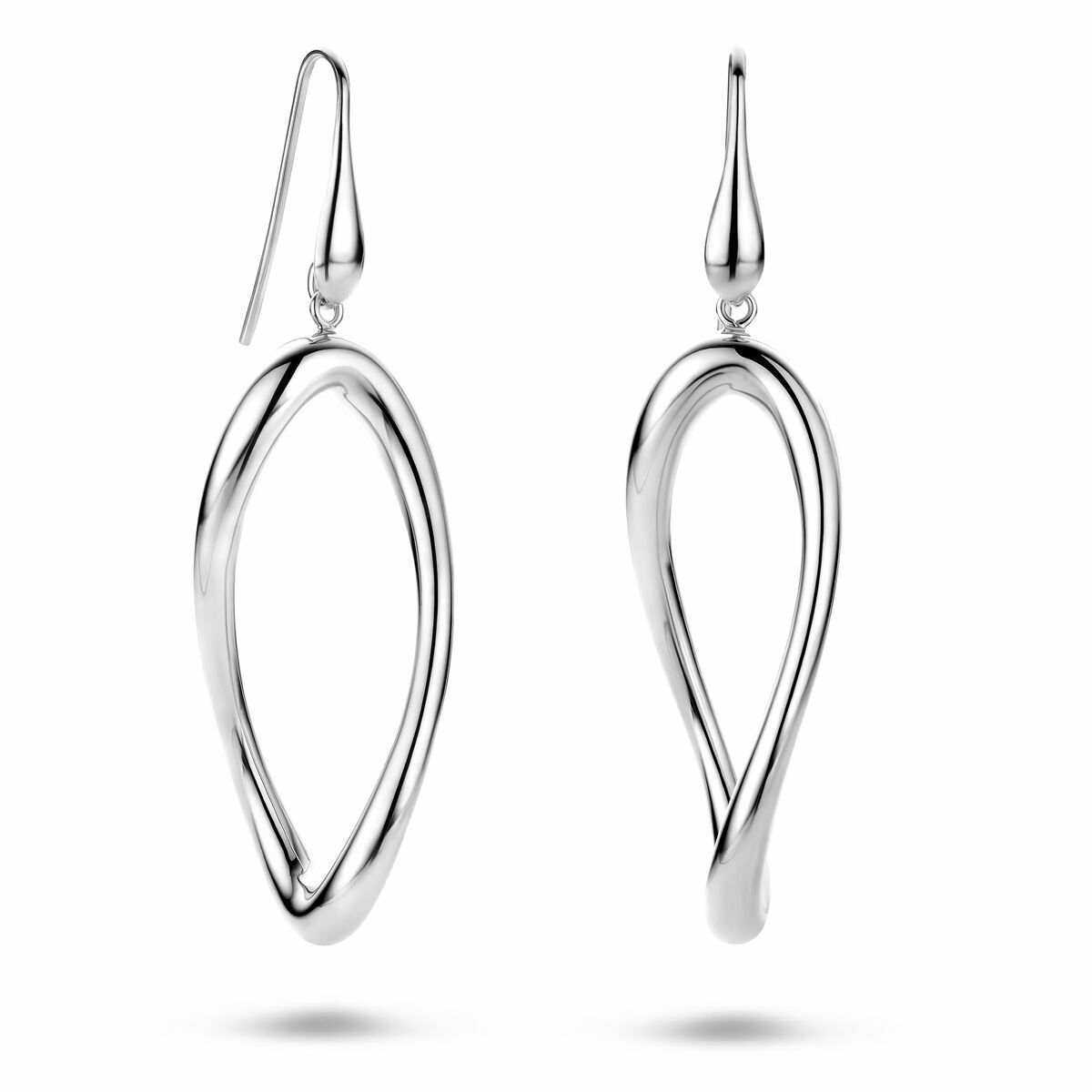 Fantasy Collection Hangende oorbellen franse haak 65 mm zilver