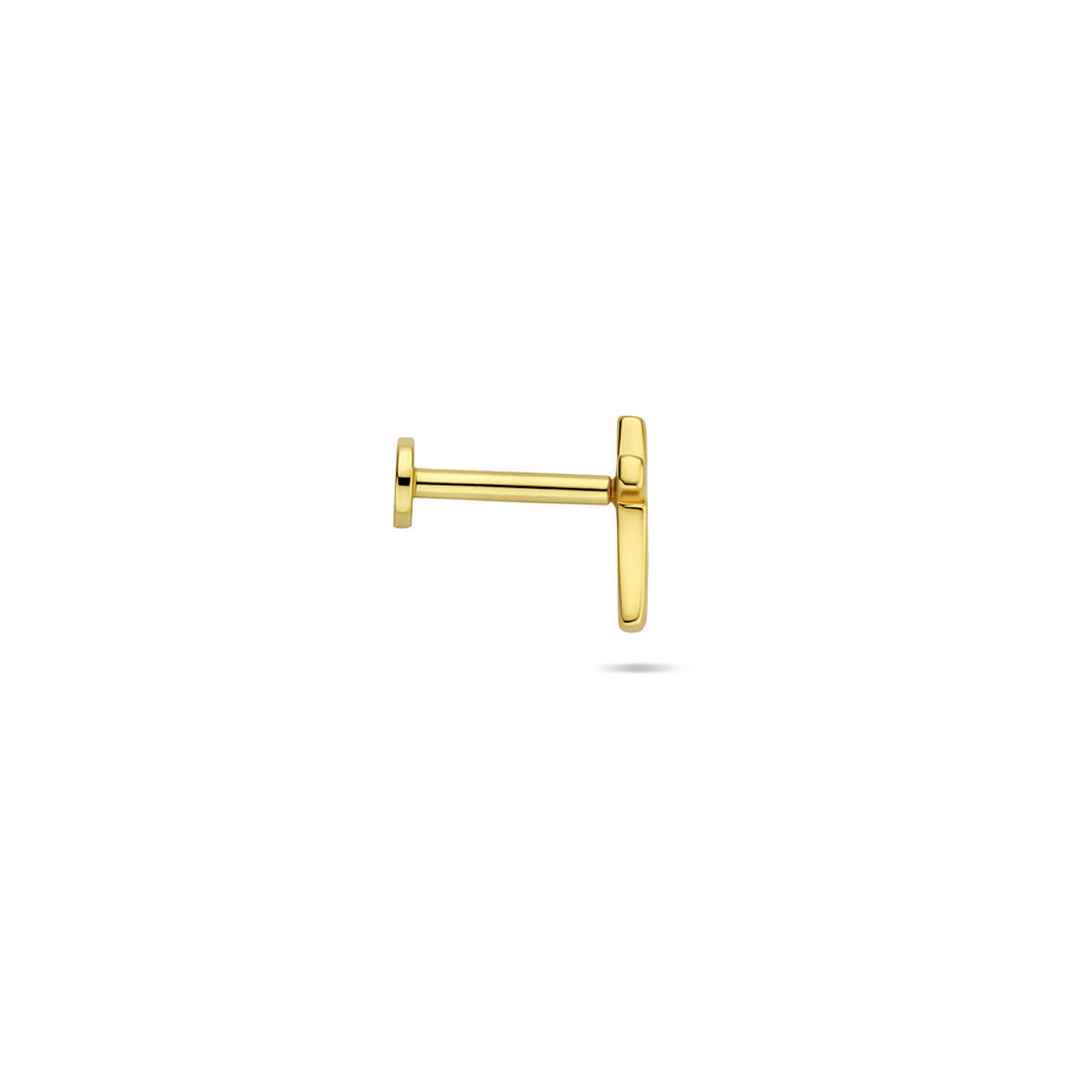 Fantasy Collection Flat back piercing kruis 7,5 mm 1 micron zilver verguld