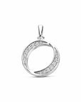Zilveren gerhodineerde hanger zirkonia 23 mm - 1341907 - PansiteNederland.nl