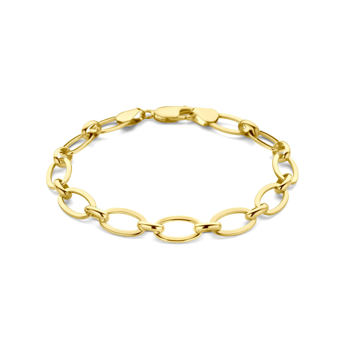 Fantasy Collection Armband massief 8,5 mm 19 cm silgold