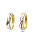 14K tricolor gouden klapoorringen 15,5 mm - 4300619