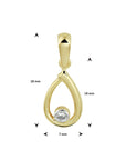 14K geelgoud hanger zirkonia 4023036 - PansiteNederland.nl