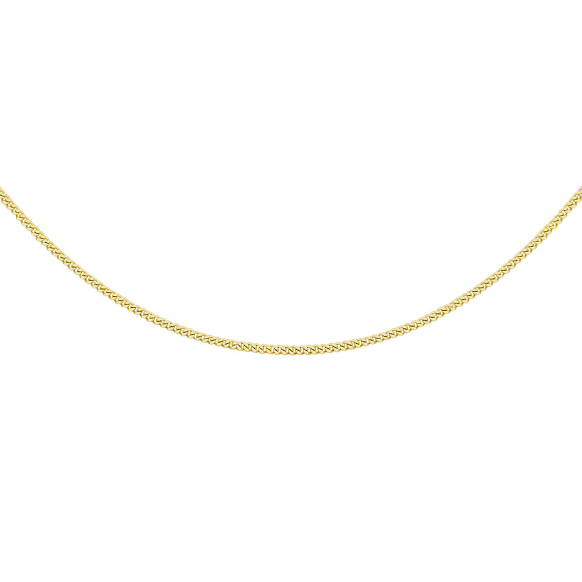 Fantasy Collection Collier gourmette 1,2 mm 3 micron zilver verguld