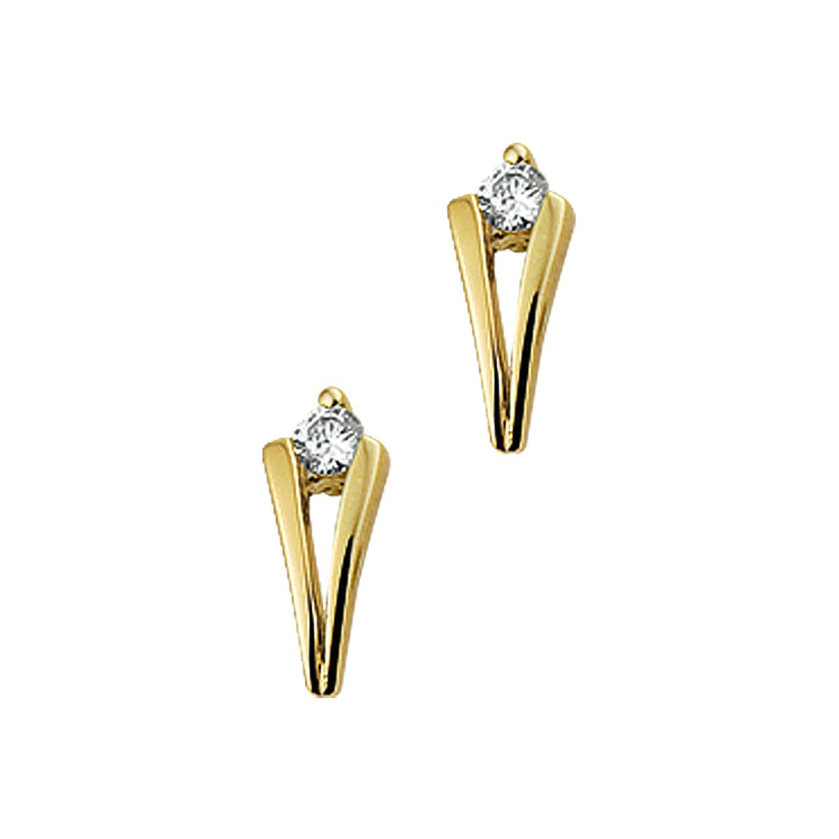 Fantasy Collection Oorbellen zirkonia 14K geelgoud