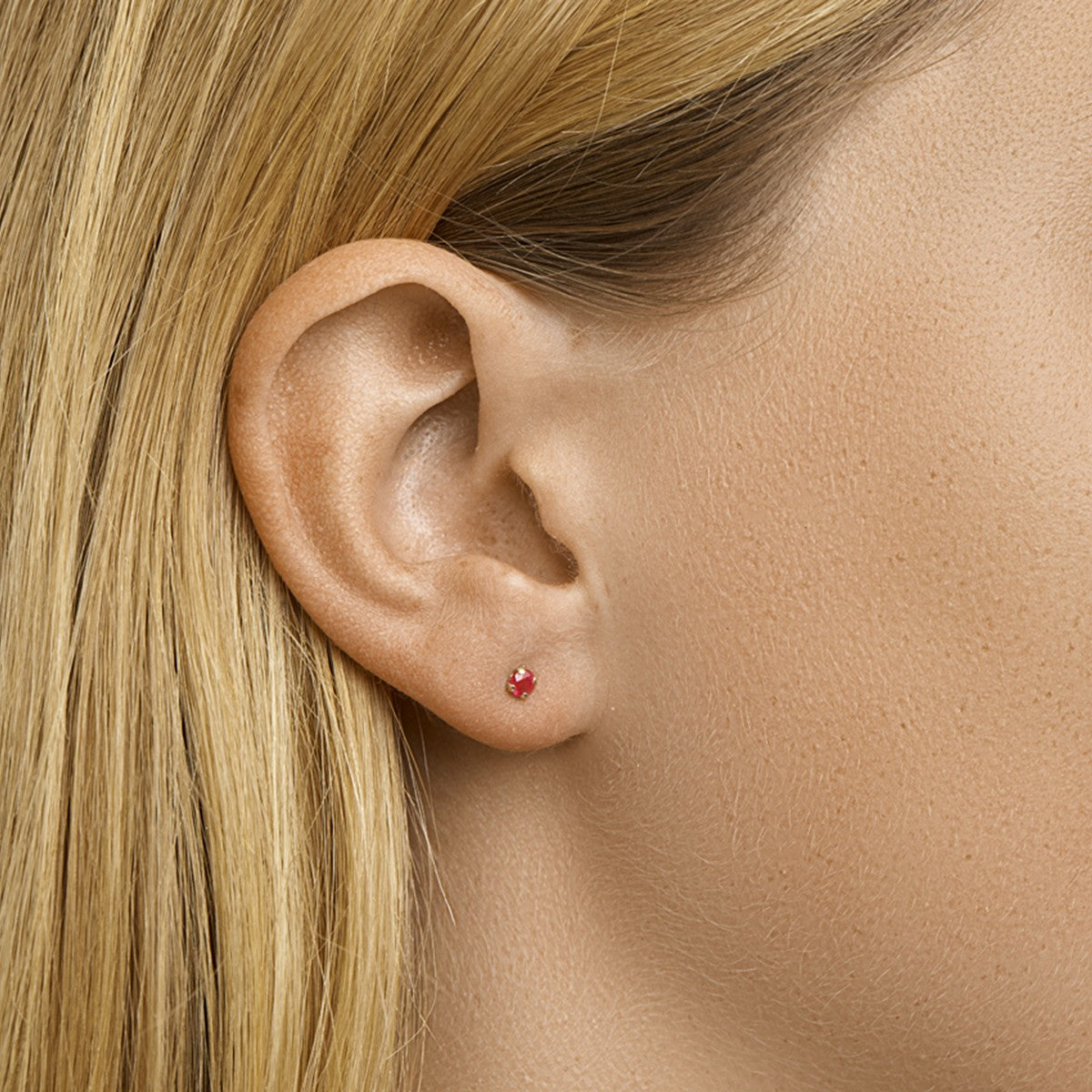 Oorknoppen robijn - PSN4000963 - PansiteNederland.nl