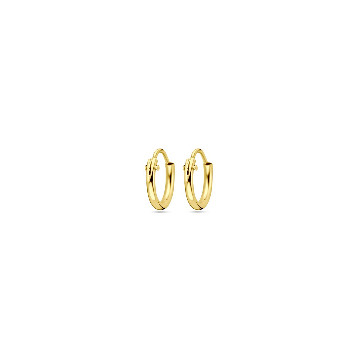 Fantasy Collection Oorbellen 1,3 mm ronde buis 14K geelgoud