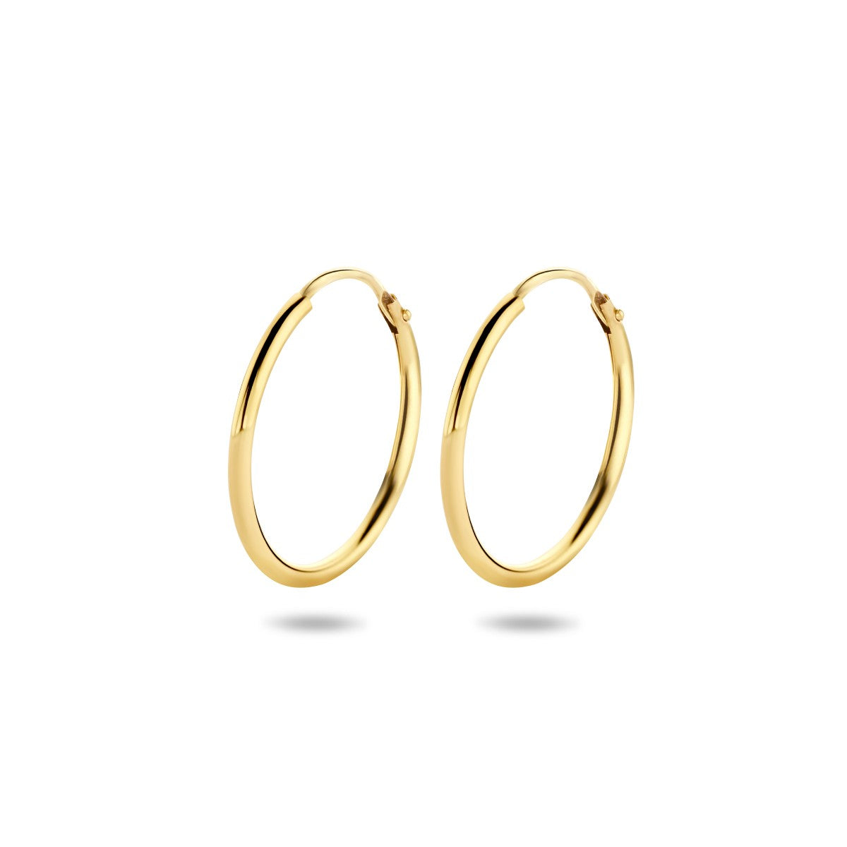 Fantasy Collection Oorbellen 1,5 mm ronde buis 14K geelgoud