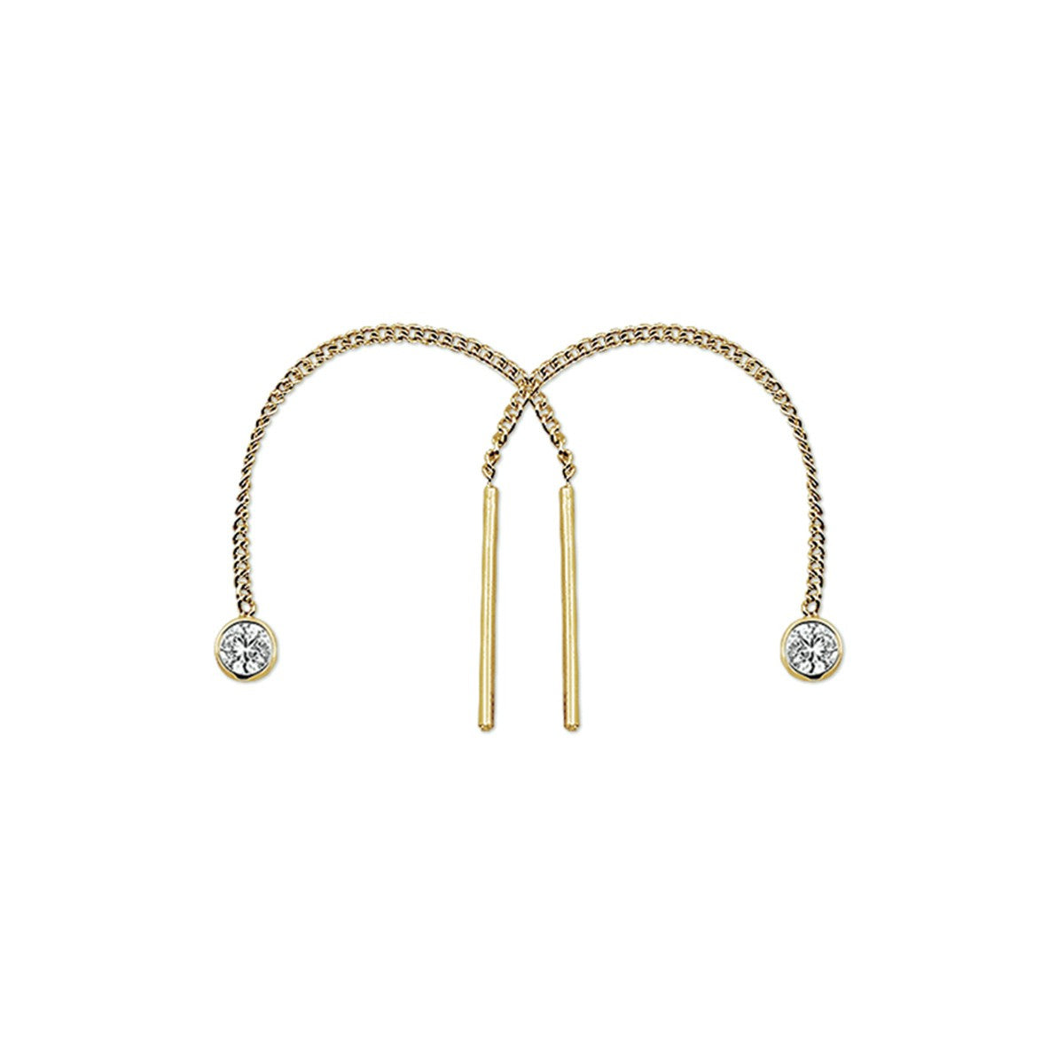 Fantasy Collection Oorbellen zirkonia 14K geelgoud