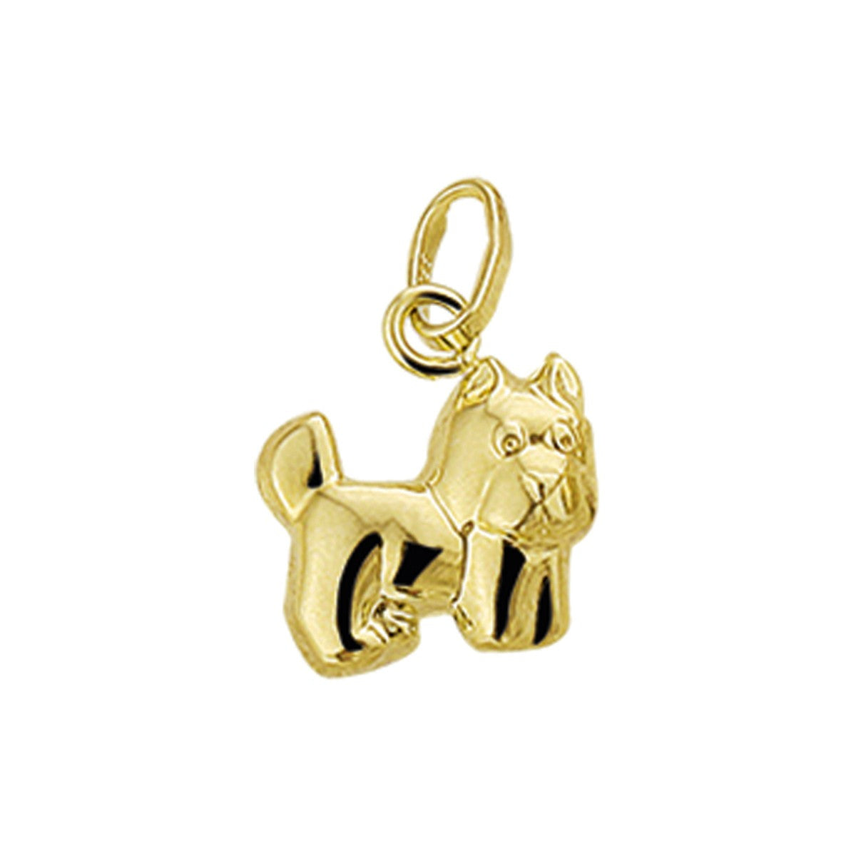 Fantasy Collection Hanger schnauzer hond 10 mm 14K geelgoud