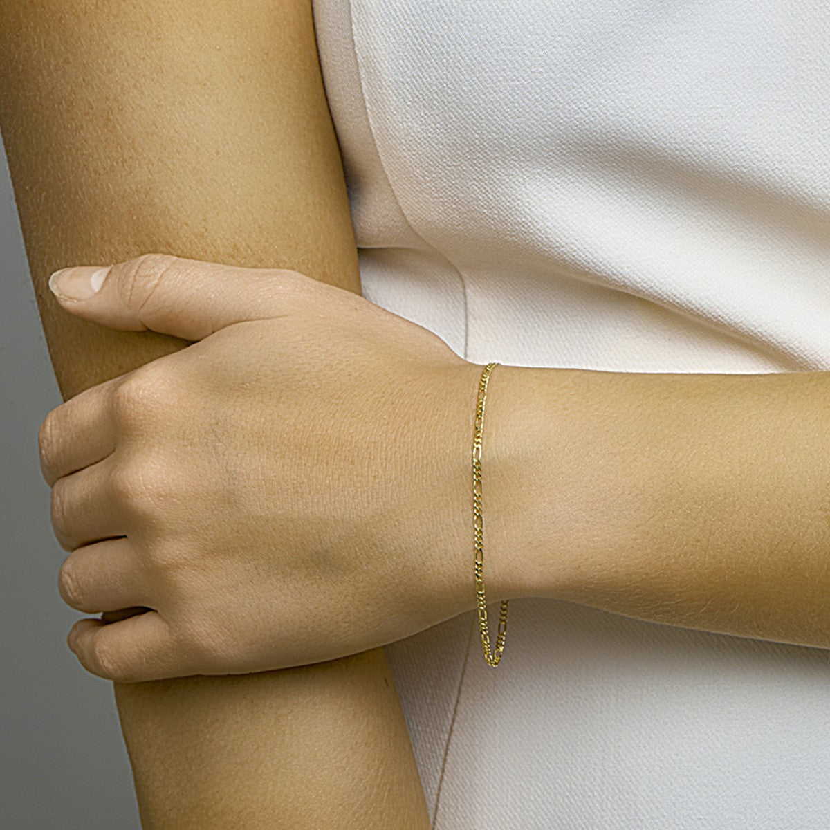 Fantasy Collection Armband figaro 1,9 mm 14K geelgoud