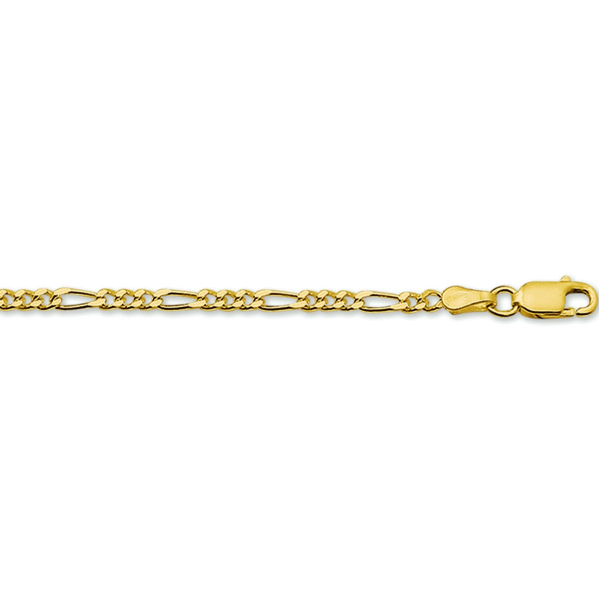 Fantasy Collection Collier figaro 3,0 mm 14K geelgoud