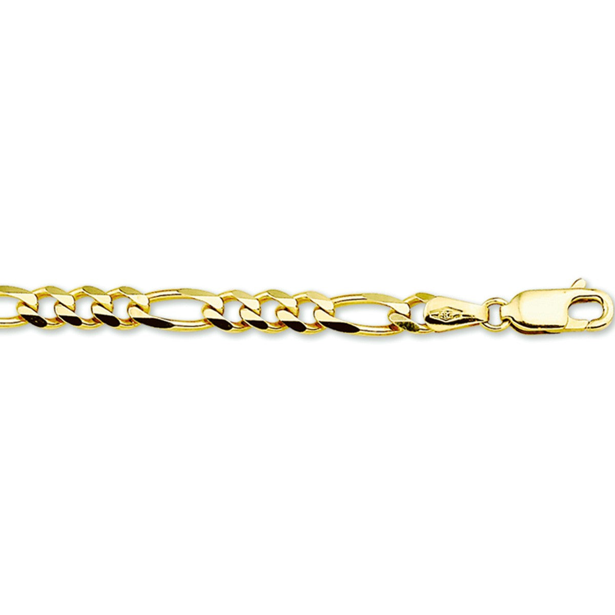 Fantasy Collection Armband figaro 4,8 mm massief 14K geelgoud