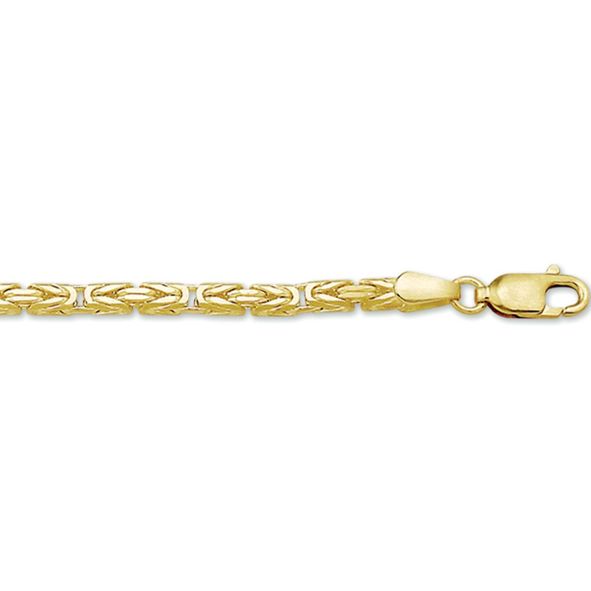 Fantasy Collection Konings 2,5 mm massief 14K geelgoud armband