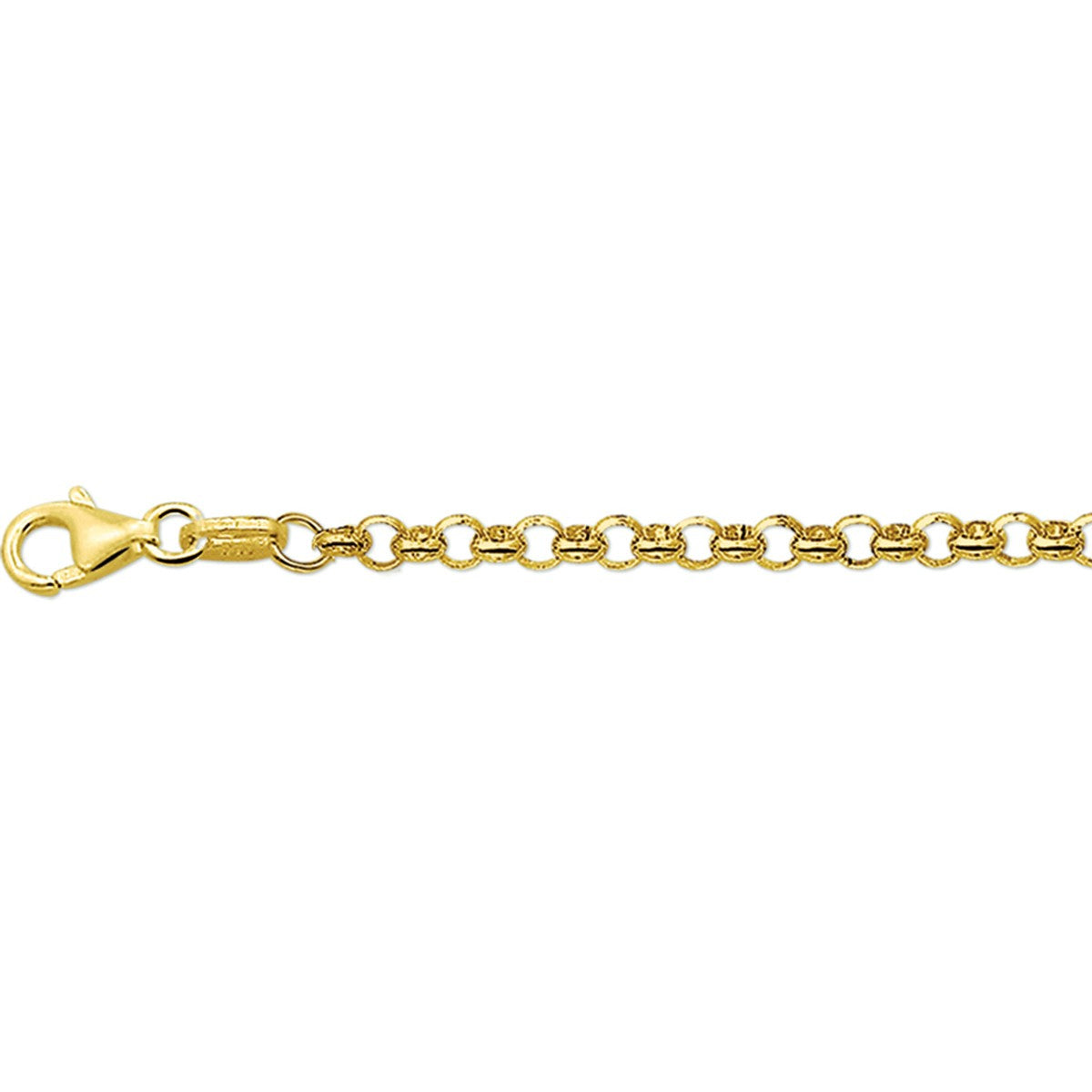 Fantasy Collection Collier jasseron 3,3 mm 14K geelgoud