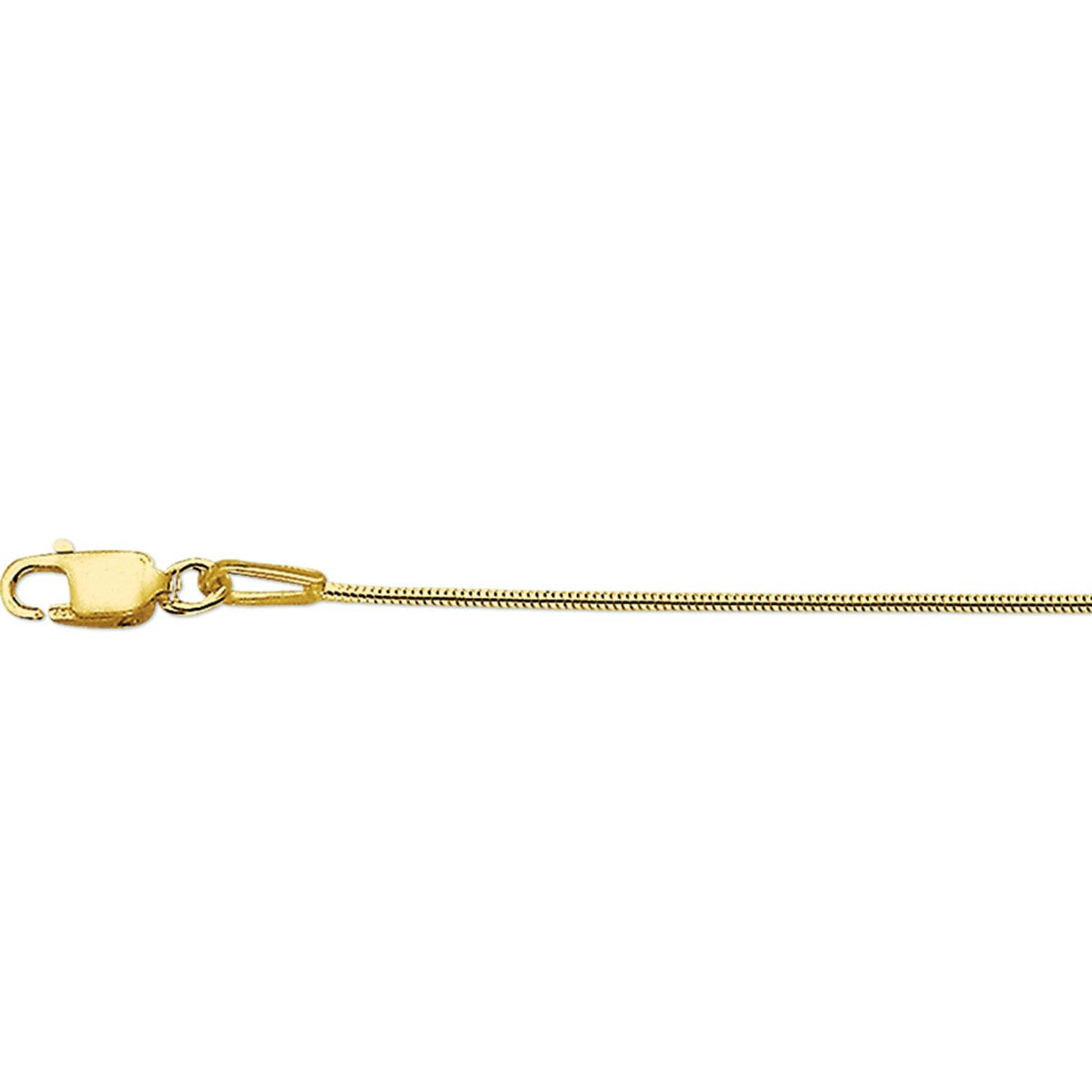 Fantasy Collection Slang rond 0,9 mm 14K geelgoud halsketting