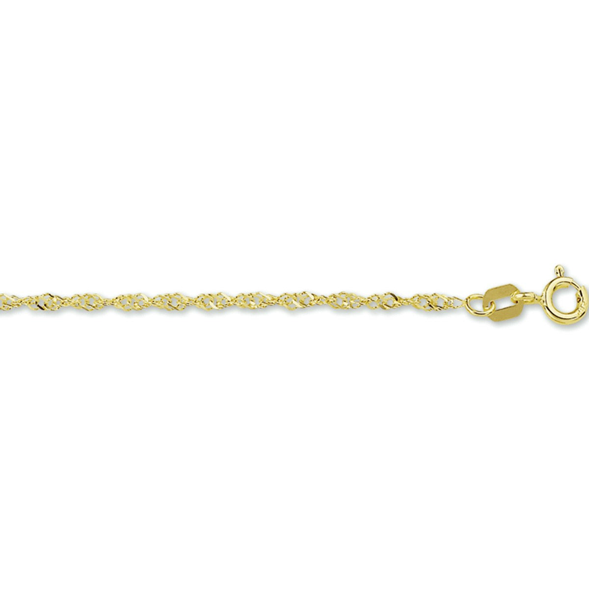 Fantasy Collection Enkelbandje singapore 1,8 mm 14K geelgoud