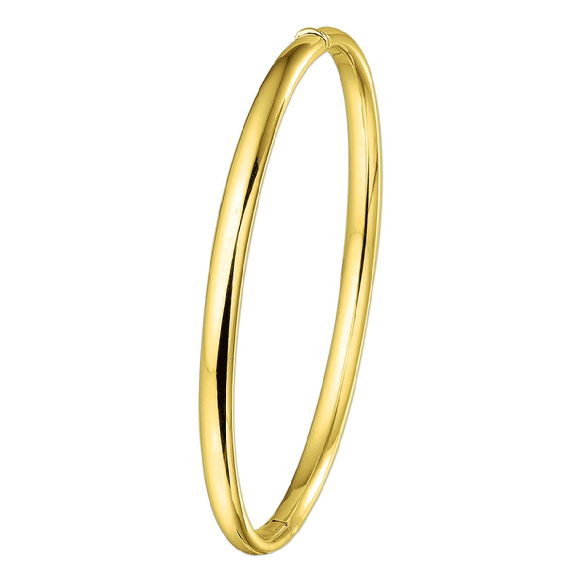 Fantasy Collection Bangle scharnier ovale buis 4 x 60 mm 14K geelgoud