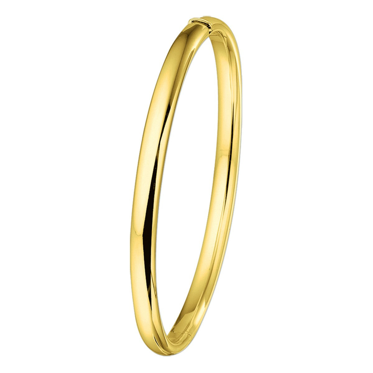Fantasy Collection Bangle scharnier ovale buis 5 x 60 mm 14K geelgoud