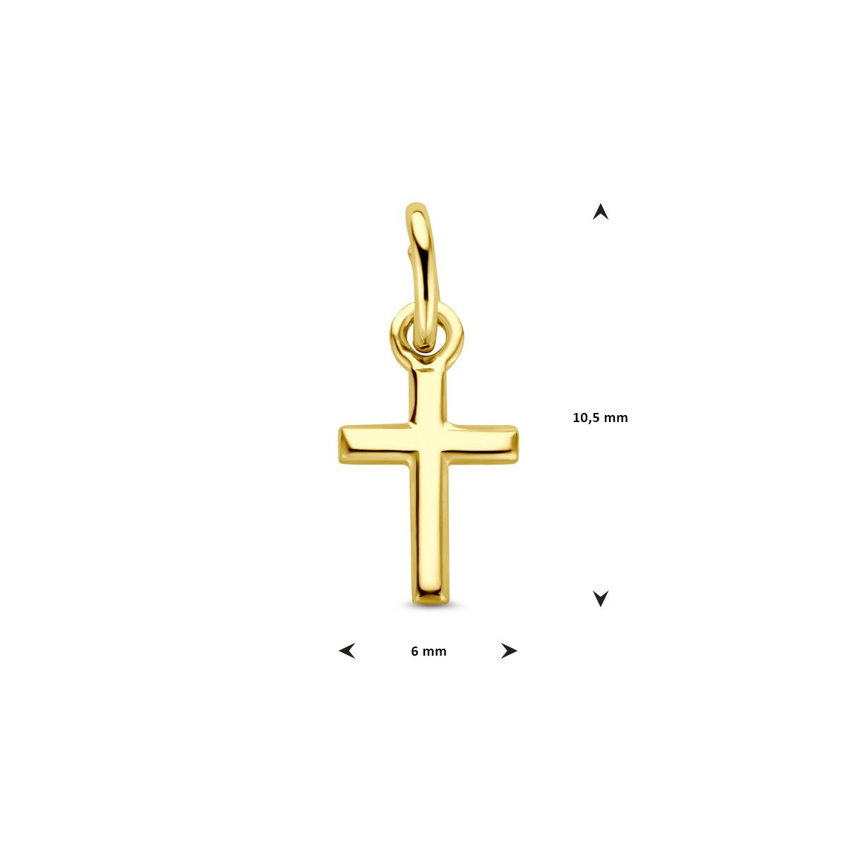 Fantasy Collection Hanger kruis 14 mm 14K geelgoud - PSN4005208