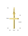 14K geelgoud hanger kruis 4005209 - PansiteNederland.nl
