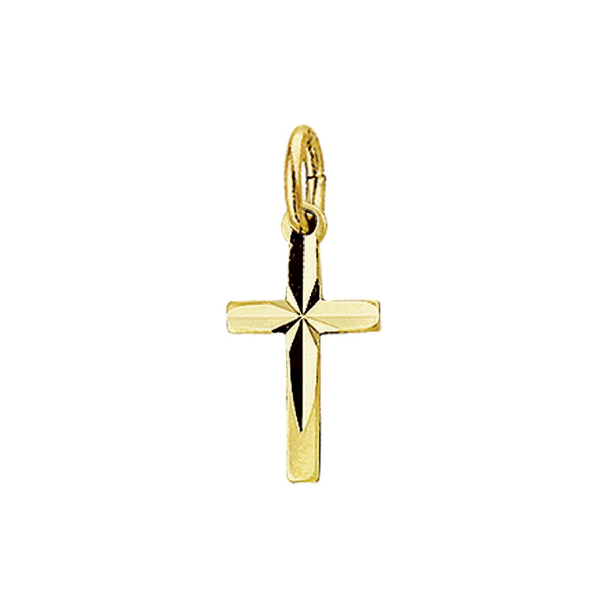Fantasy Collection Hanger kruis mat gediamanteerd 14K geelgoud