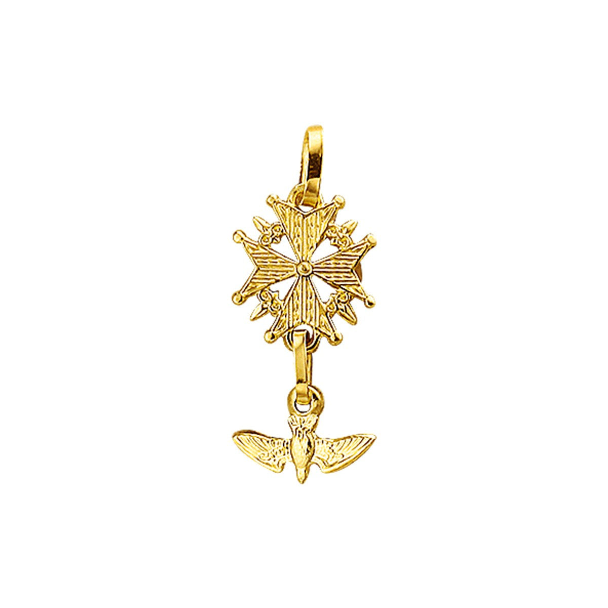 Fantasy Collection Hanger hugenoot kruis massief 26,5 mm 14K geelgoud
