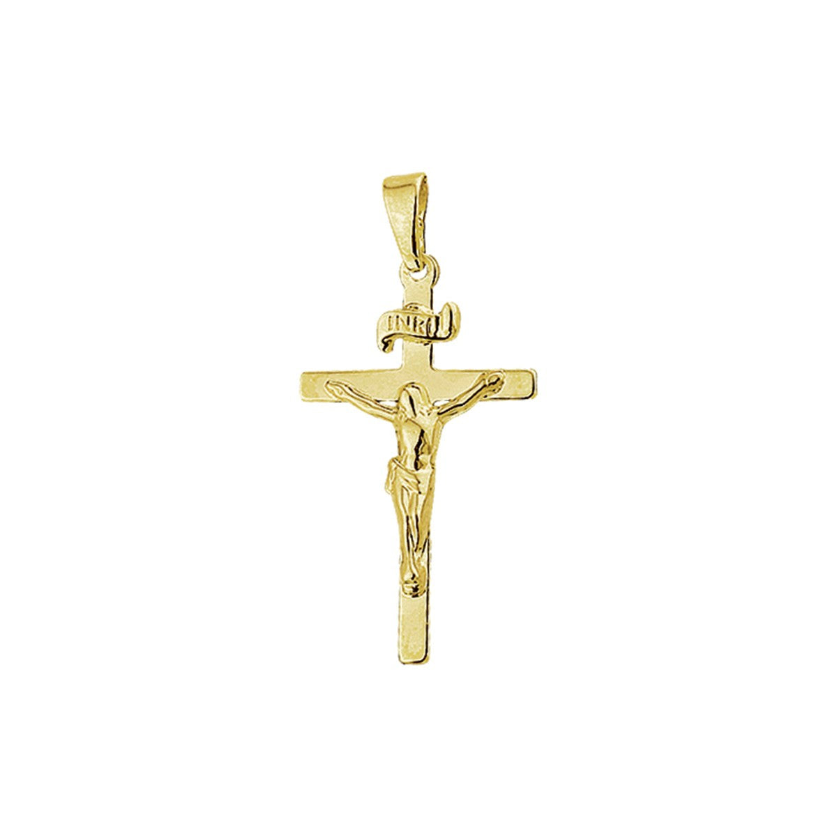 Fantasy Collection Hanger kruis en corpus 24 mm 14K geelgoud
