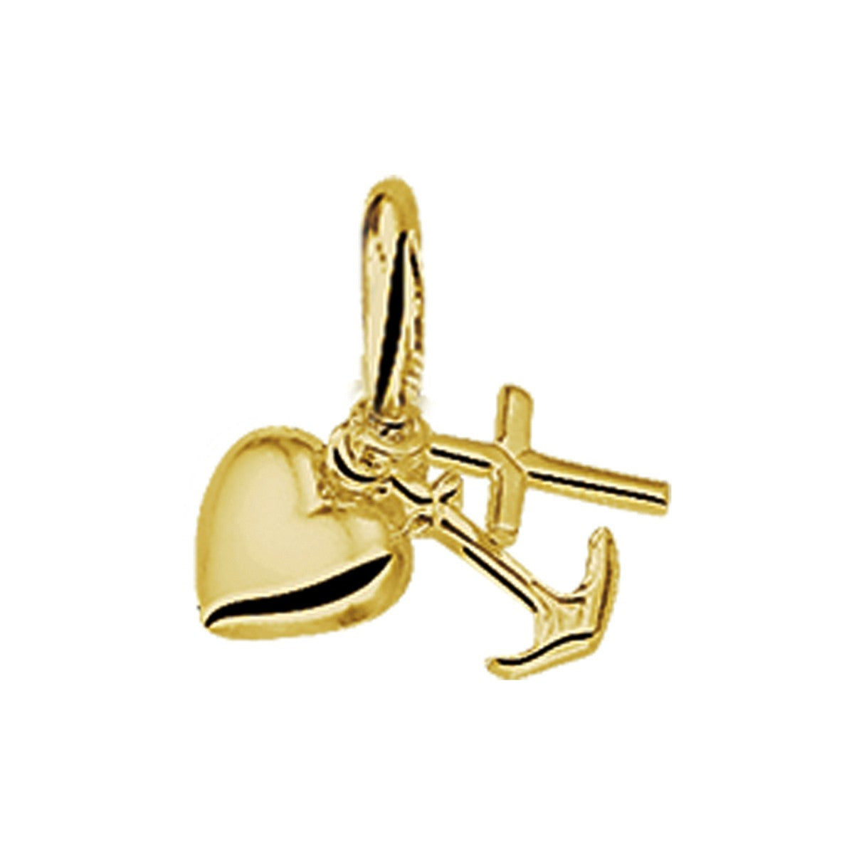 Fantasy Collection Hanger geloof, hoop en liefde 12 mm 14K geelgoud
